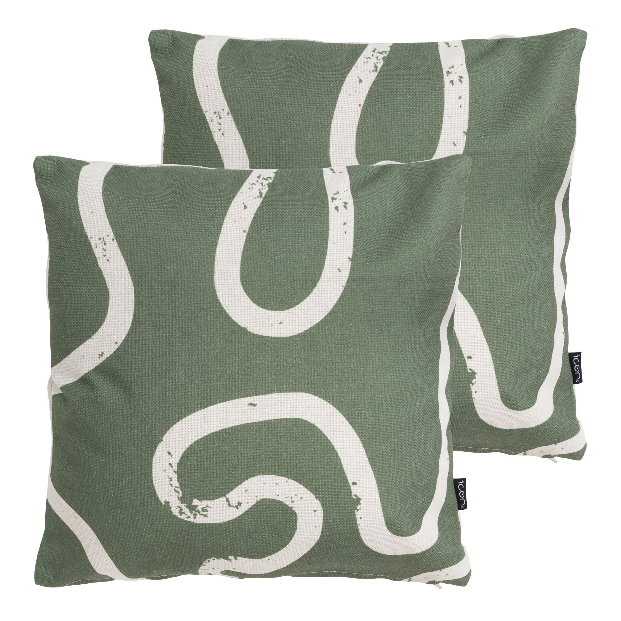 DEKOKISSEN 2er-Set - Dunkelgrün, Kunststoff (43/43cm) - icon