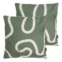 DEKOKISSEN 2er-Set - Dunkelgrün, Kunststoff (43/43cm) - icon