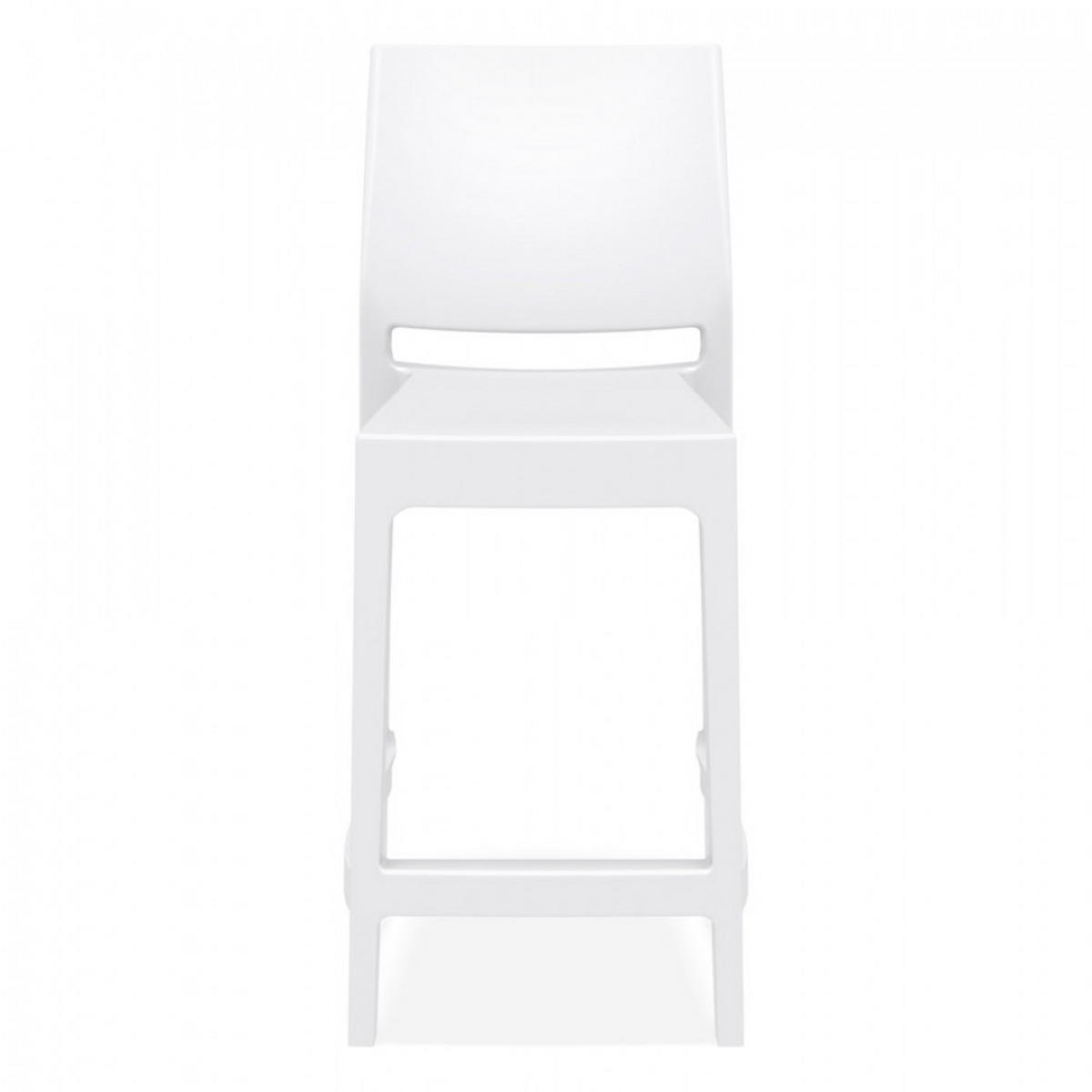 BARHOCKER Weiß 40.5x96.5x51cm - Weiß, Kunststoff (40.5/96.5/51cm) - AlterEgo