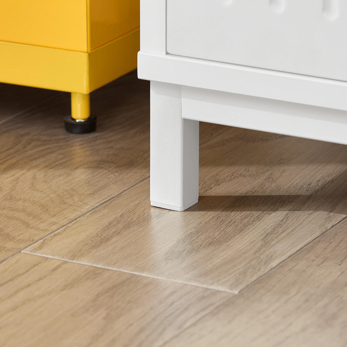 SCHUHBANK Weiß - Weiß, Holzwerkstoff/Metall (100/42/35cm) - SoBuy