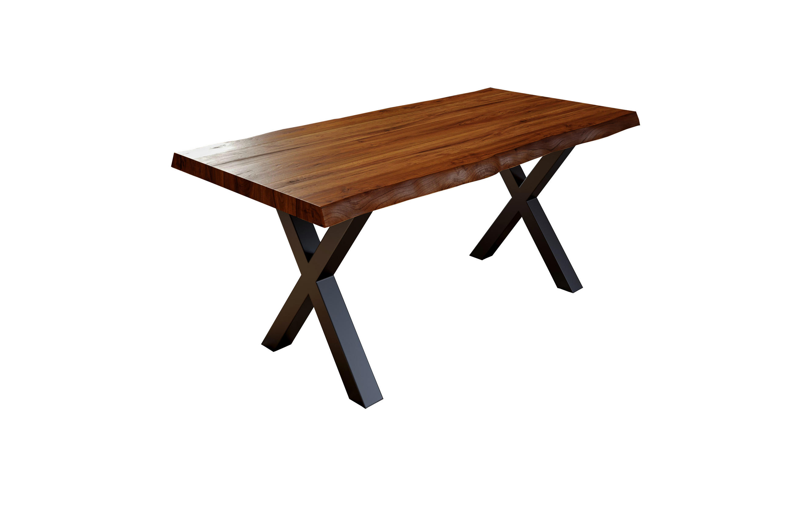 ESSTISCH XEREZ - Schwarz/Braun, Holz/Metall (90/180/79cm) - SAM