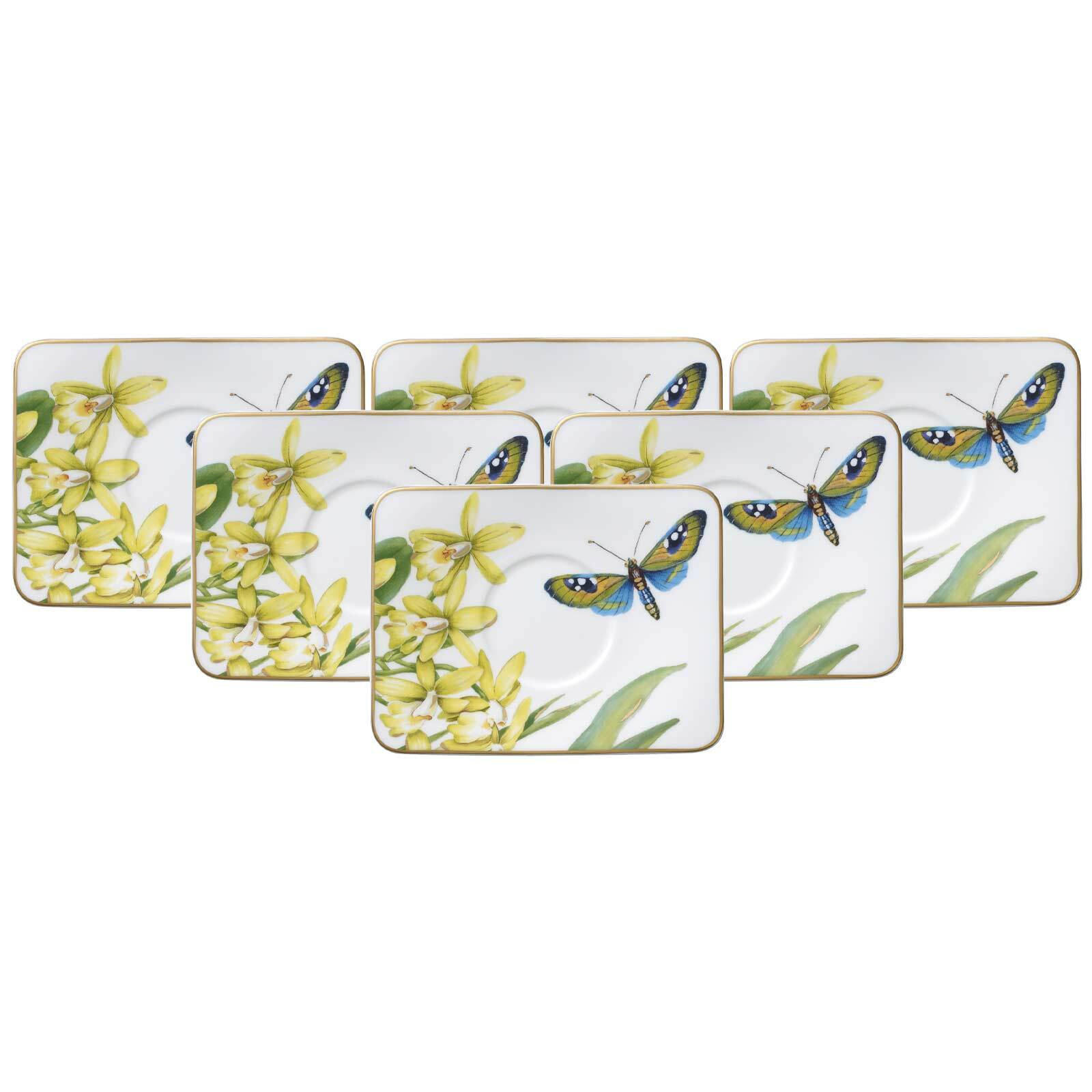 MOKKA- / ESPRESSOUNTERTASSEN Amazonia bunt 14 x 11 cm 6er Set - Multicolor, Keramik (1cm) - Villeroy & Boch