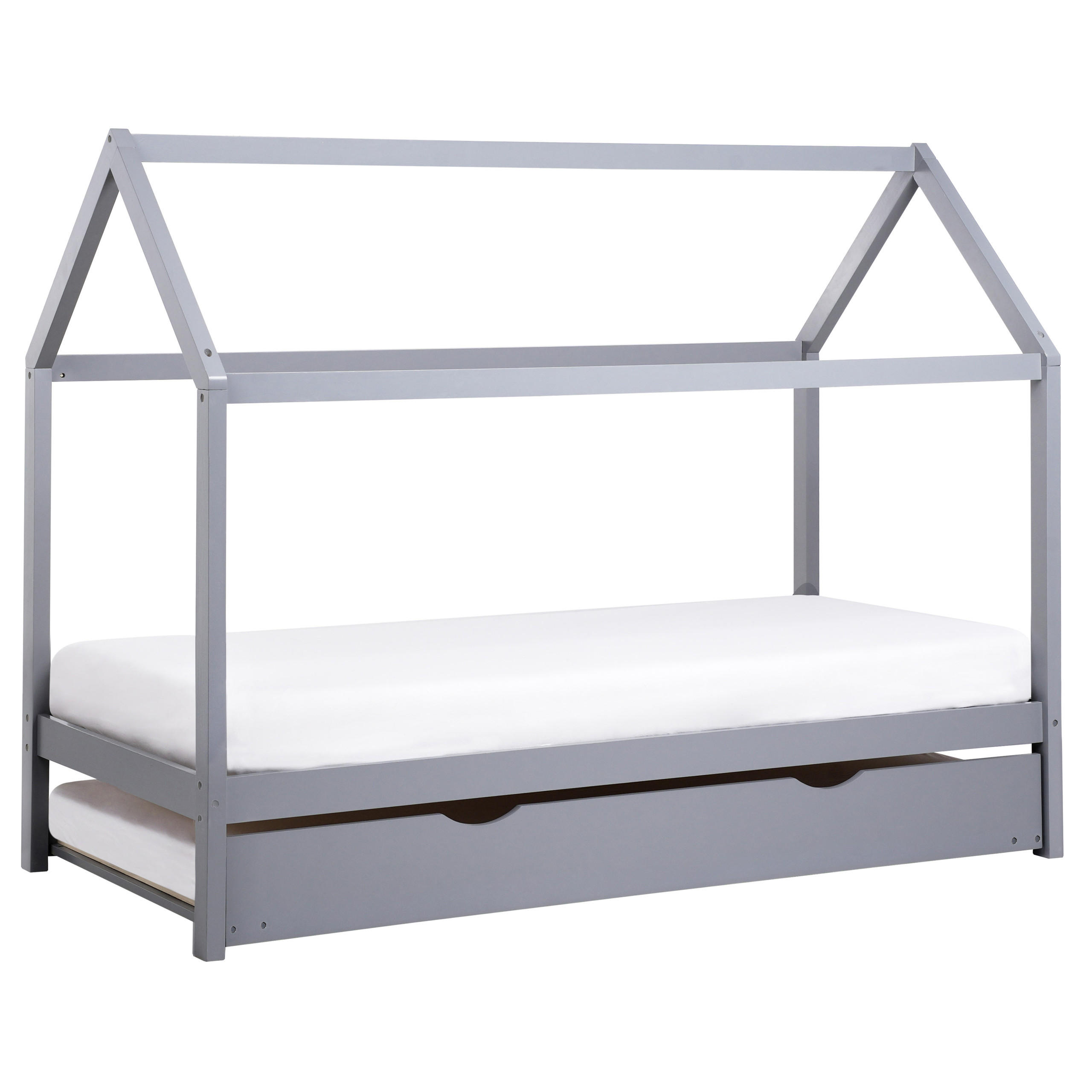 KINDERBETT 90x200 cm Grau Crillon - Grau, Holz (90/200cm) - Beliani