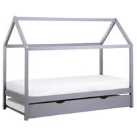 KINDERBETT 90x200 cm Grau Crillon - Grau, Holz (90/200cm) - Beliani