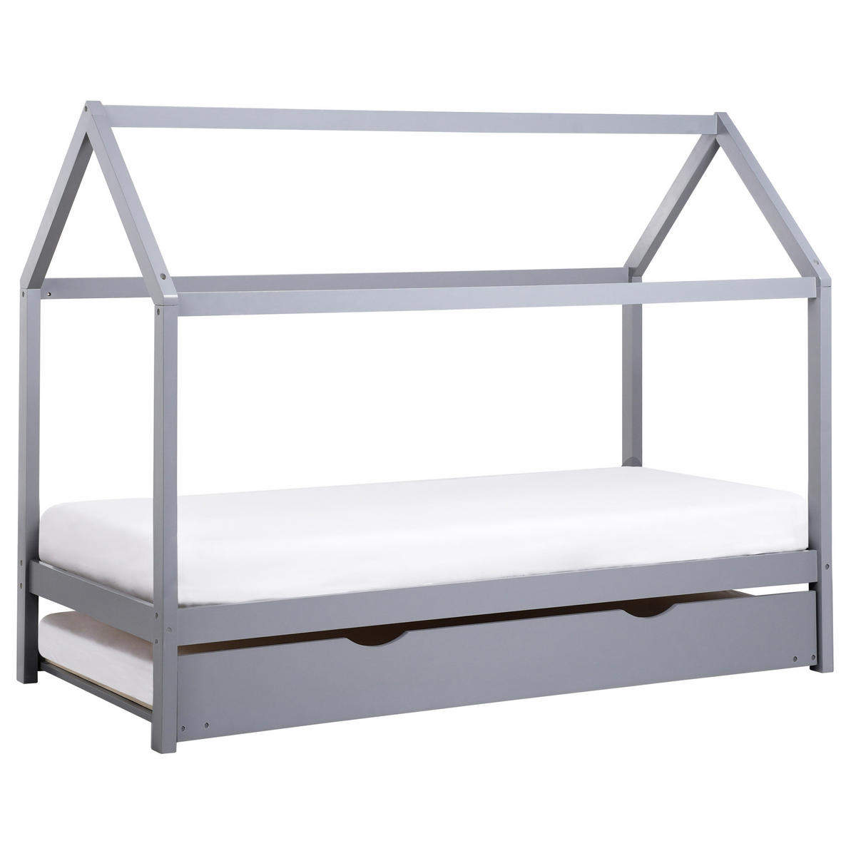 KINDERBETT 90x200 cm Grau Crillon - Grau, Holz (90/200cm) - Beliani
