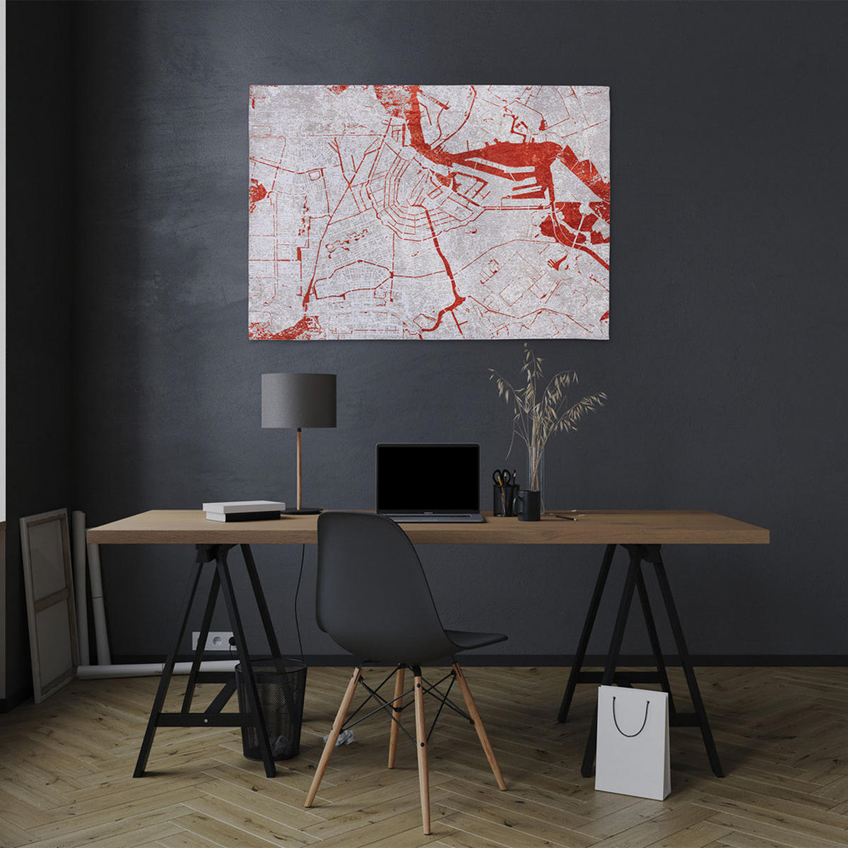 TEPPICH Orange Cut Cities 280/390 cm - Rot, Textil (280/390cm) - Louis De Poortere