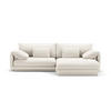 ECKSOFA rechts Torino aus strukturiertem Stoff elfenbein 4 Sitzplätze - Ecru, Textil (170/250cm) - Micadoni