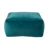 SITZPOUF petrolgrün mit Samt-Bezug, 60/60/27 cm - Grün, Textil (60/27/60cm) - Homescapes