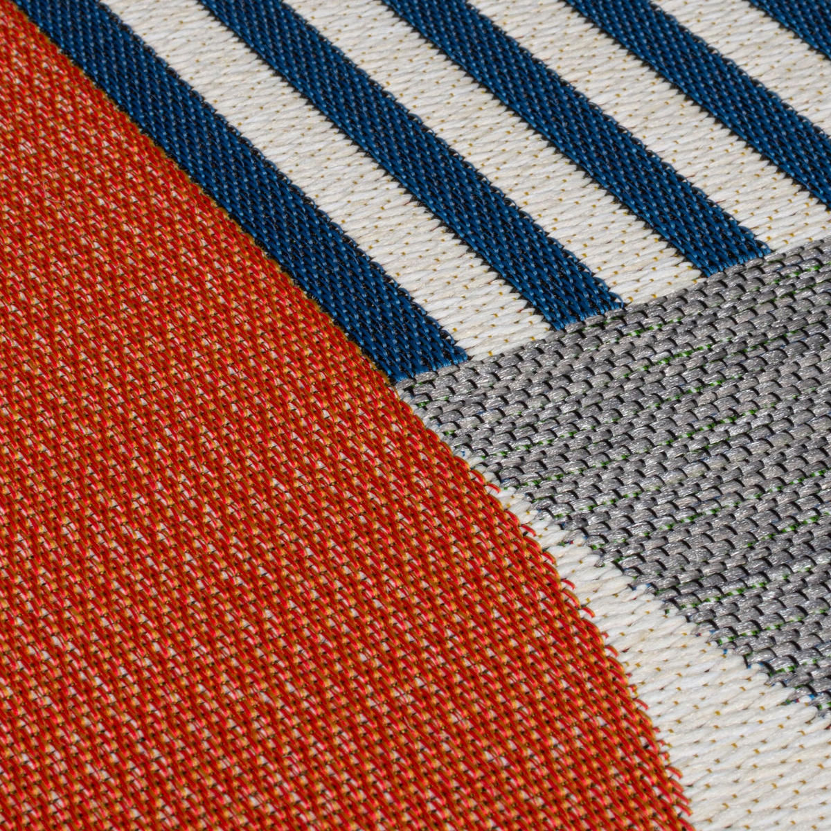 OUTDOOR-TEPPICH Rund-Design, bunt, wetterfest YEALM REED - Multicolor, Textil (160/160cm) - KADIMA DESIGN