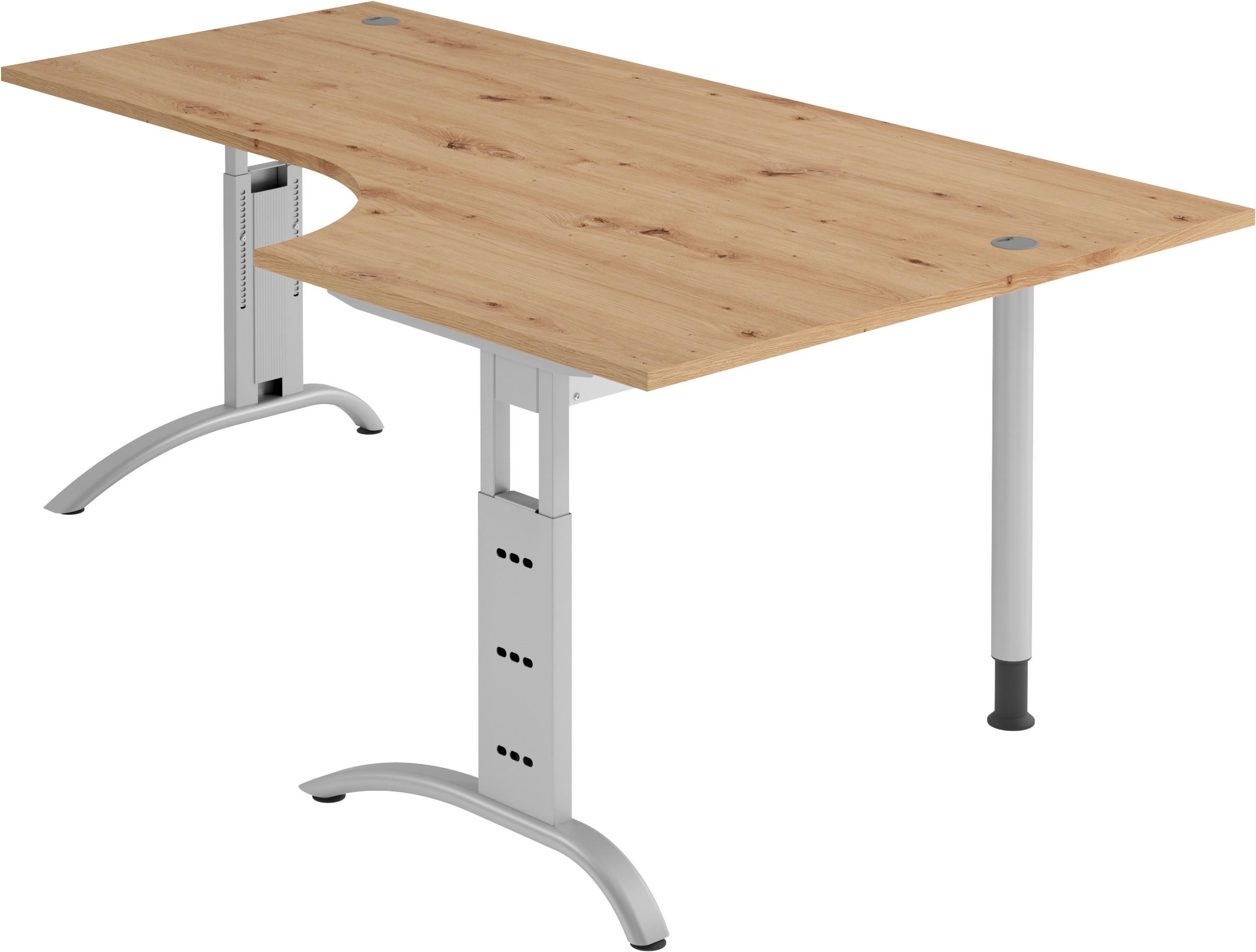 SCHREIBTISCH Serie-F 120/200/74 cm in Wildeiche - Wildeiche, Holzwerkstoff (120/200/74cm) - bümö