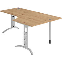 SCHREIBTISCH Serie-F 120/200/74 cm in Wildeiche - Wildeiche, Holzwerkstoff (120/200/74cm) - bümö