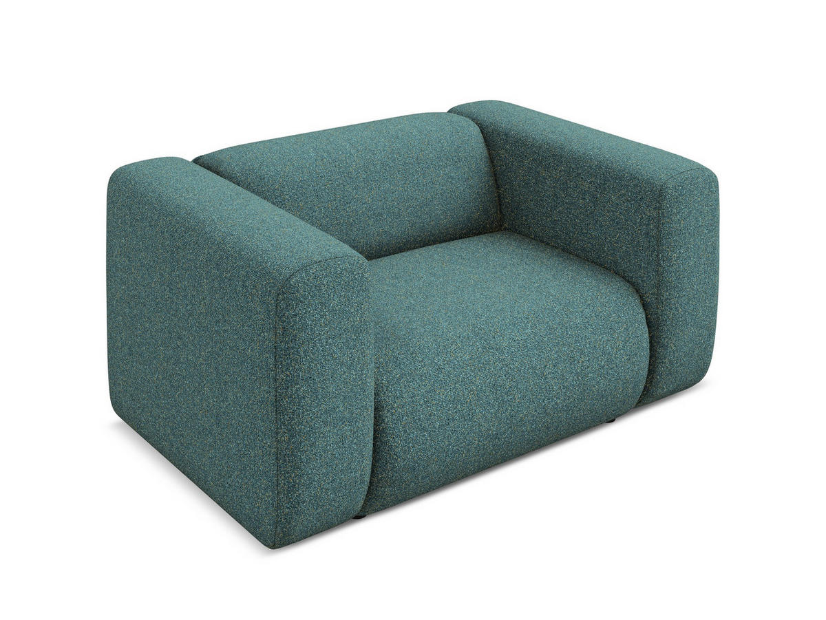 SESSEL Strukturstoff Stoff Blau - Blau/Petrol, Kunststoff/Textil (137/70/89cm) - Makamii