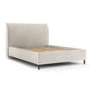 POLSTERBETT Shell Hellbeige 140/200 cm im Samtstoff - Beige/Schwarz, Holz/Holzwerkstoff (140/200cm) - Maison de Reve