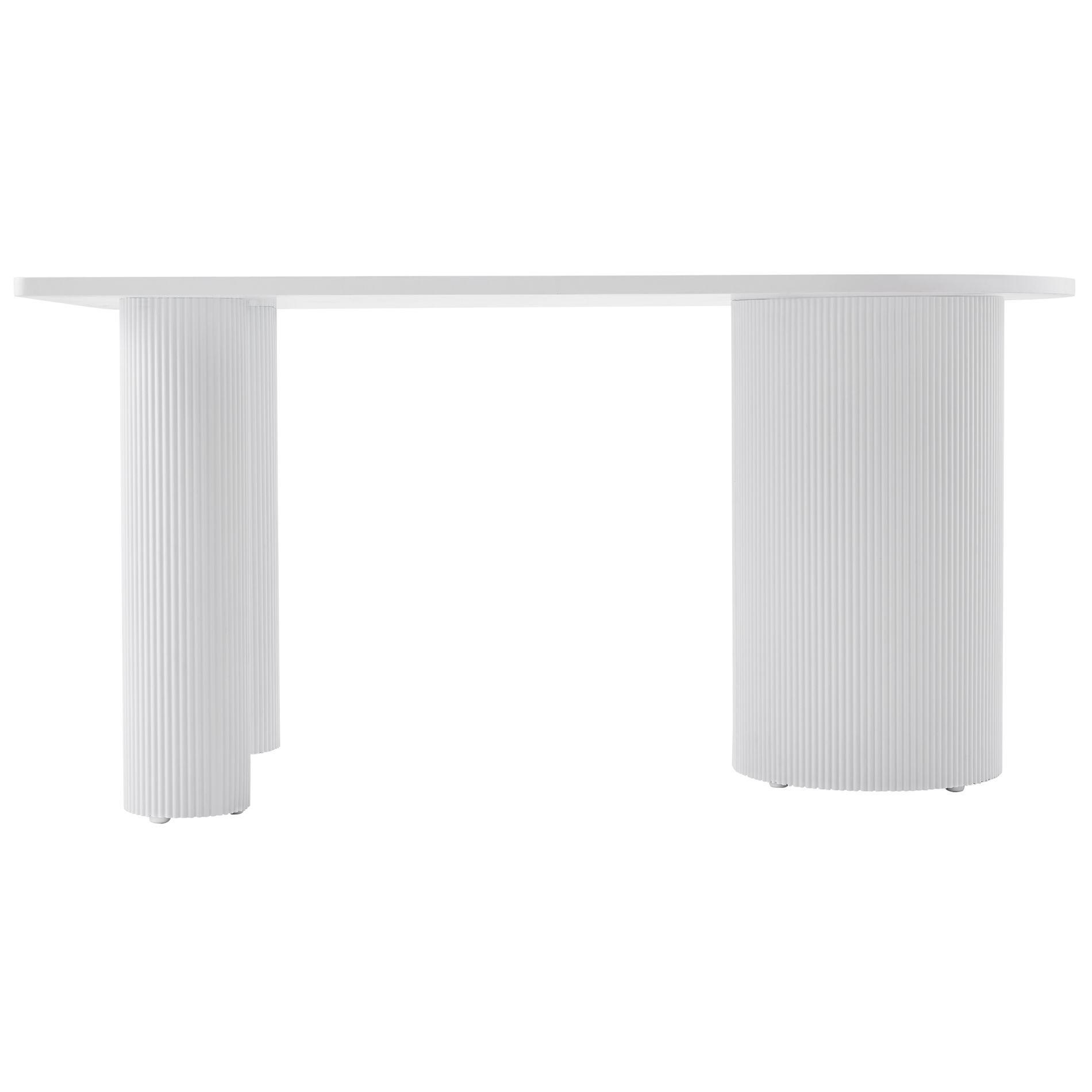 ESSTISCH Dicalize rechteckig, Weiß, 150 × 90 cm - Schwarz, Holzwerkstoff/Metall (90/150/75cm) - Selsey