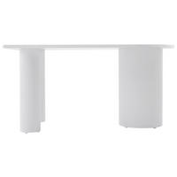 ESSTISCH Dicalize rechteckig, Weiß, 150 × 90 cm - Schwarz, Holzwerkstoff/Metall (90/150/75cm) - Selsey