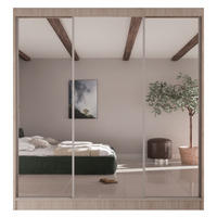 SCHRANK Sonoma Eiche V200 Mit Spiegel - Transparent/Sonoma Eiche, Holzwerkstoff (200/215/61cm) - Sepro Meble