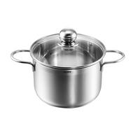 FLEISCHTOPF Josie, Edelstahl, Induktion, 6 Liter, Ø 24 cm, Höhe 14,5 cm - Silberfarben, Metall (24cm) - KOPF