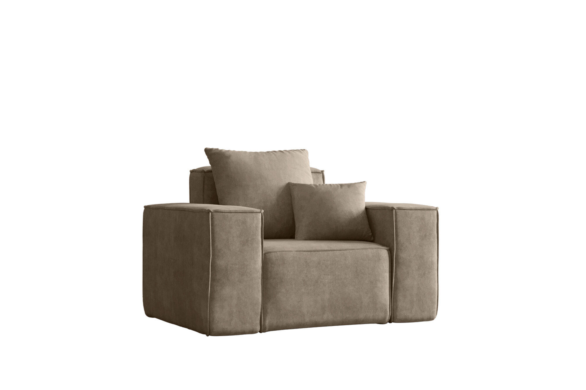 SESSEL ELLA Modern Stoff Noel Beige - Beige, Holz/Textil (90/78/117cm) - Kaiser Möbel