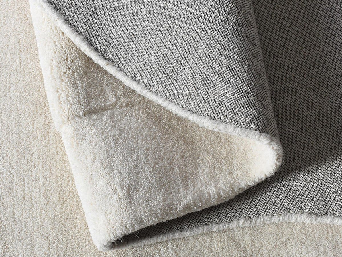 WOHNZIMMERTEPPICH - 200 cm x 200 cm - Stoff - Cremefarben - WILLOW - Creme, Textil (200/200cm) - Vente-Unique