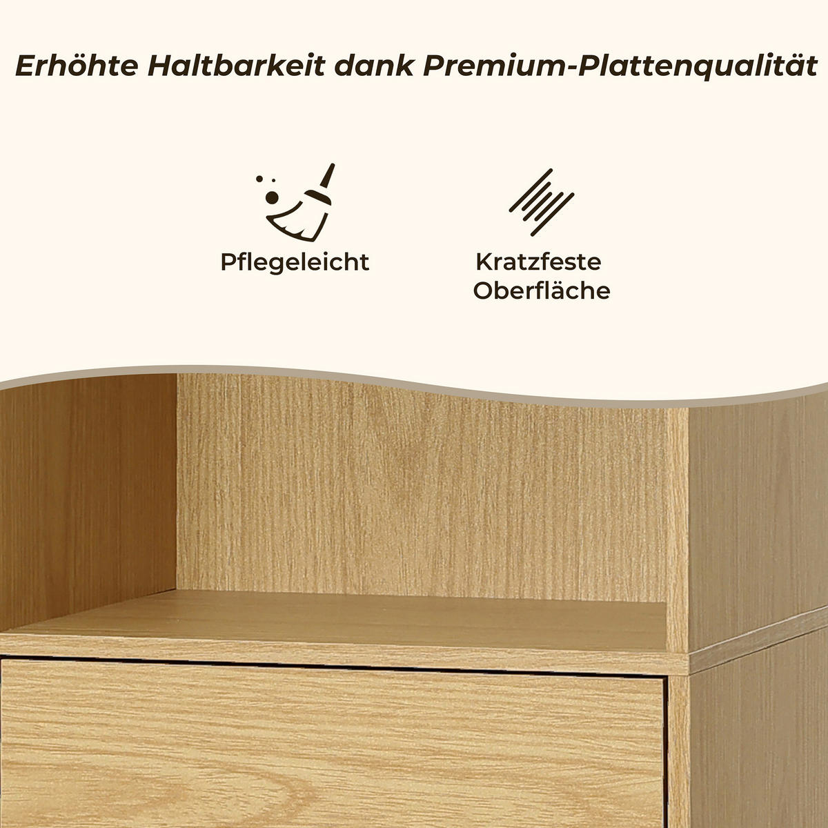 BADEZIMMERSCHRANK 166 cm - Akaziefarben, Holz (30/165/40cm)