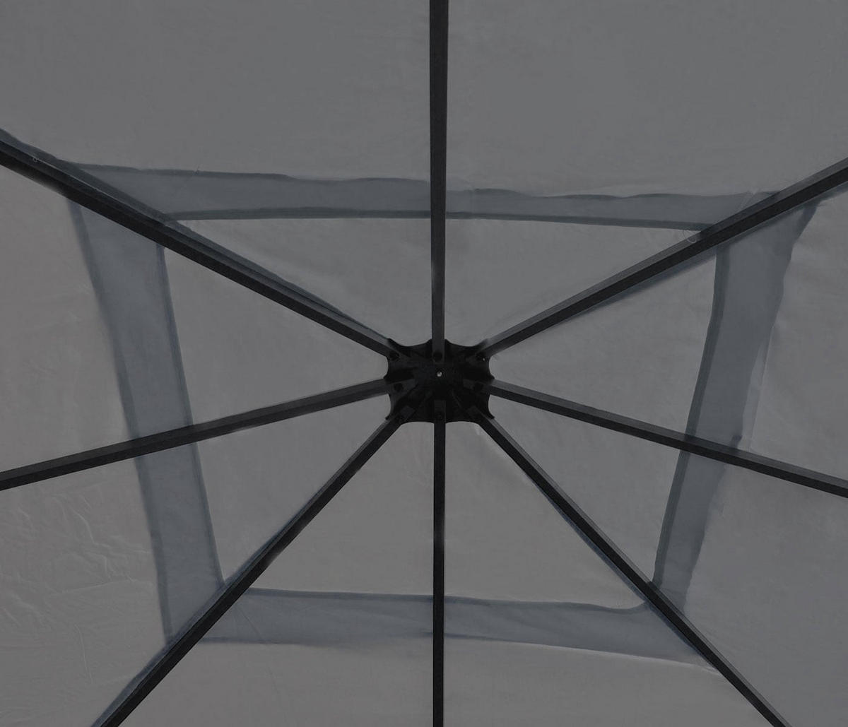 PERGOLA Cadiz 290x400x400cm Hellgrau Seitenwand - Hellgrau, Metall (400/290/400cm) - BERLINLODGE
