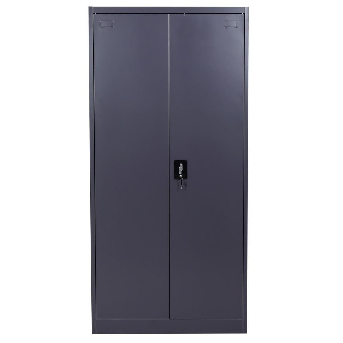 AKTENSCHRANK 185x90x40cm 2 Türen abschließbar Metall Dunkelgrau - Dunkelgrau, Metall (90/185/40cm) - PROREGAL