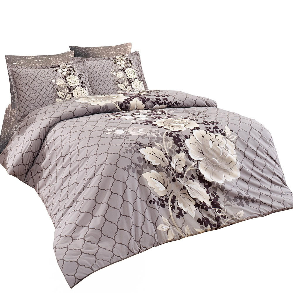 BETTWÄSCHE 5-teilig 200/200 cm GÜLDESTE - Braun, Textil (200/200cm) - ROLFNERS