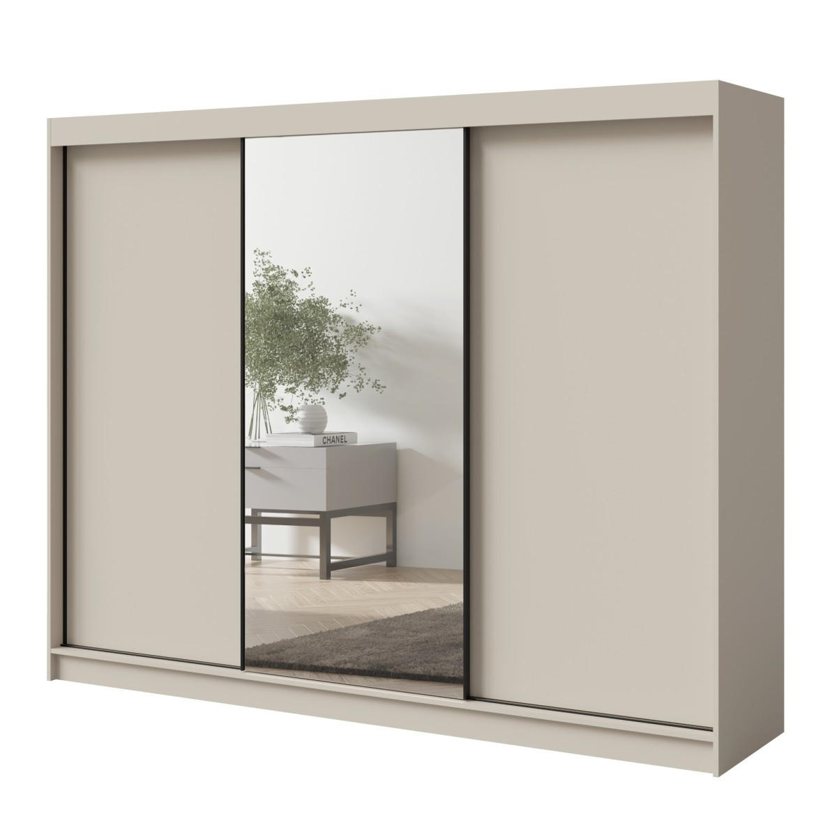 mzm24 Schwebetürenschrank Kaschmir 250x200x60 cm