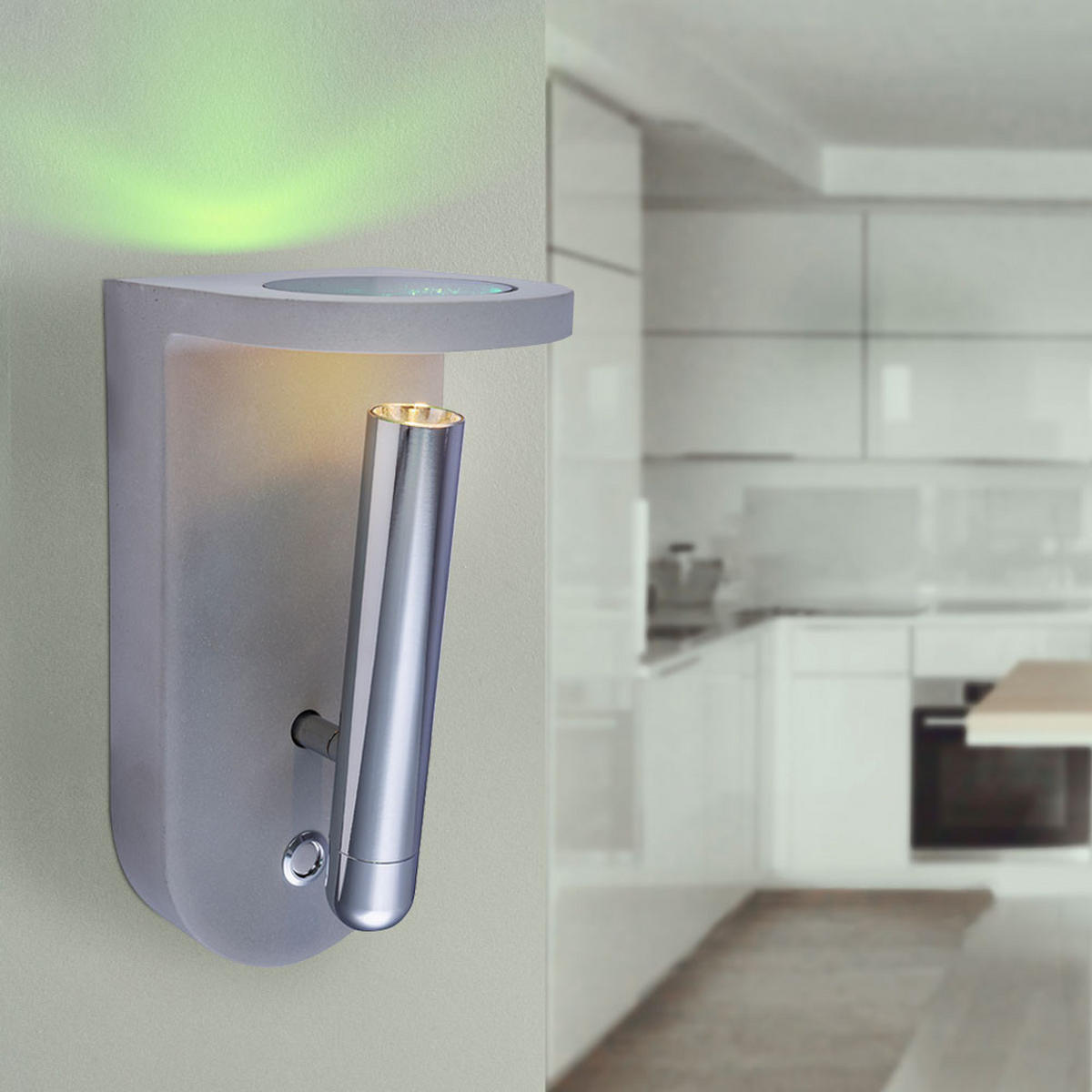 LED WANDLEUCHTE TIMO Grau - Grau, Stein (10.5/22/12cm) - Globo Lighting