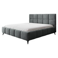 POLSTERBETT Amber - Schwarz/Graphitfarben, Holzwerkstoff/Textil (180/200cm) - MIRJAN24