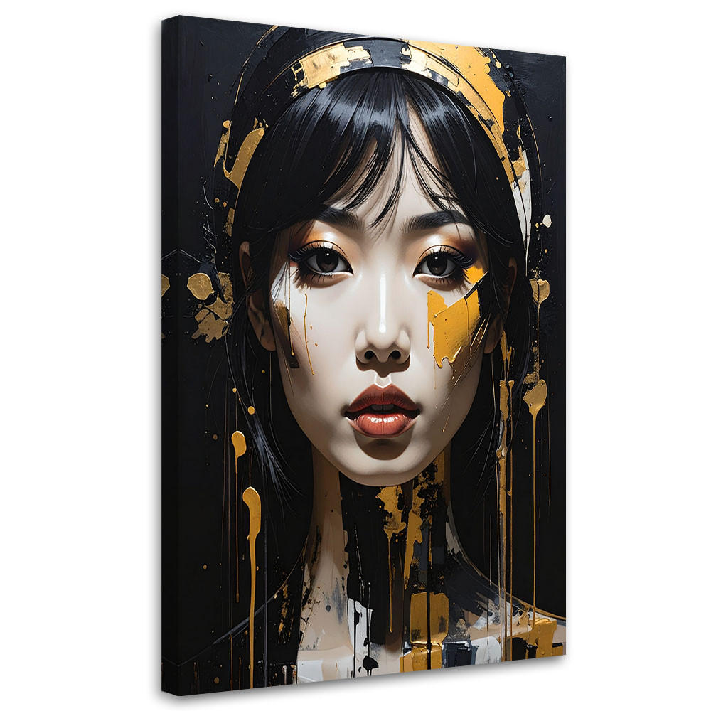 Feeby Leinwandbild Schwarz 60x90 cm