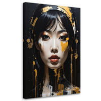 LEINWANDBILD Menschen & Charaktere 80x120cm - Schwarz, Textil (80/120cm) - Feeby