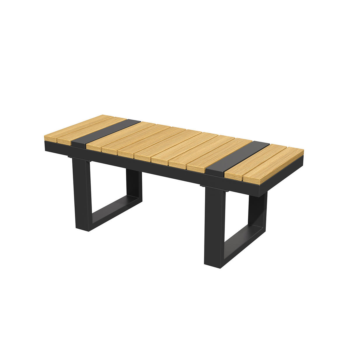 GARTEN-ESSGRUPPE mit verstellbarer Neigefunktion, 6-Sitzer Ecklounge im Industrial-Stil, Schwarz/Grau - Grau, Metall - Redom