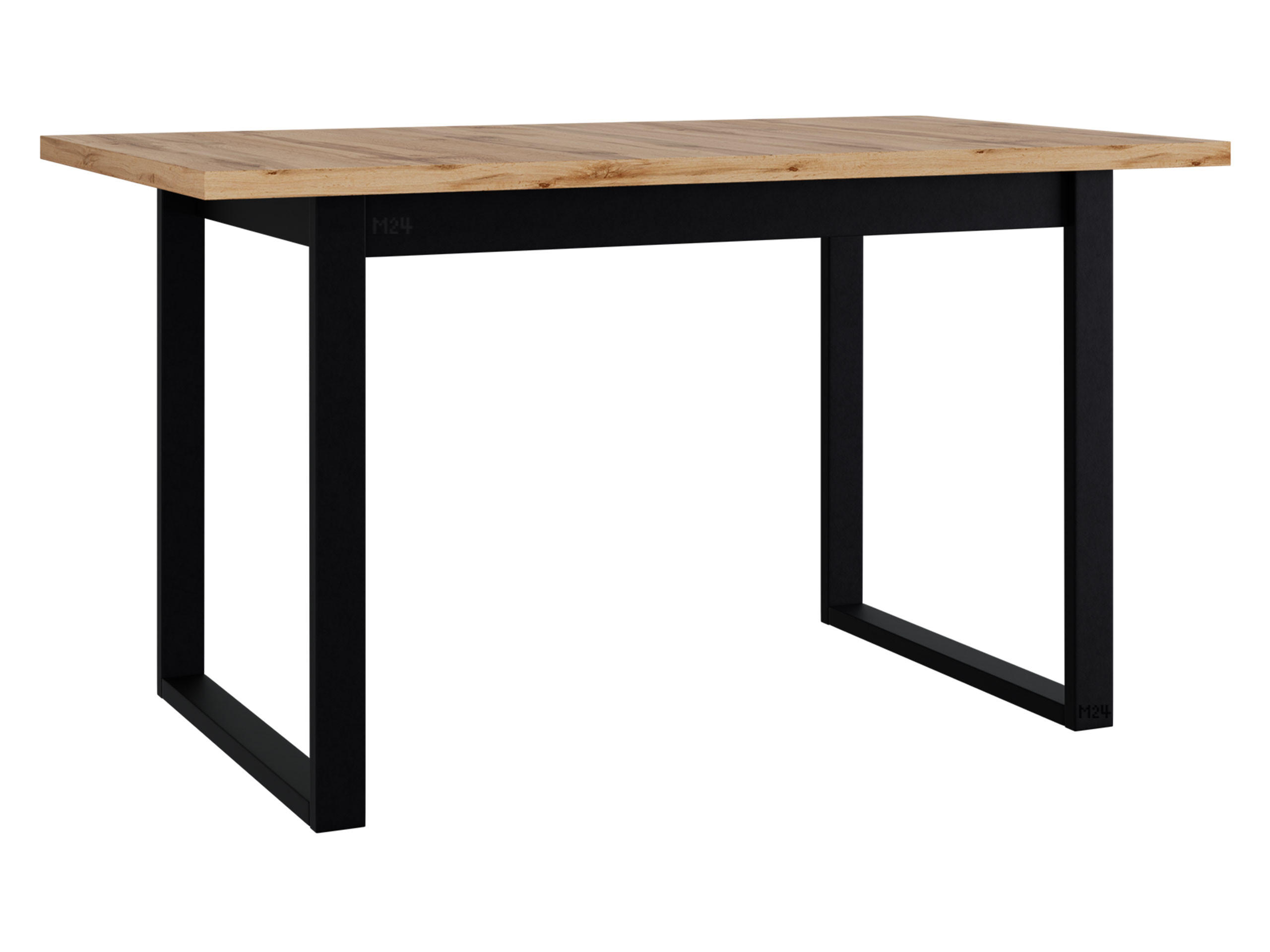 ESSTISCH Ikon III M - Eiche Wotan/Schwarz, Holzwerkstoff/Metall (80/140/79cm) - MIRJAN24