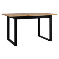 ESSTISCH Ikon III M - Eiche Wotan/Schwarz, Holzwerkstoff/Metall (80/140/79cm) - MIRJAN24