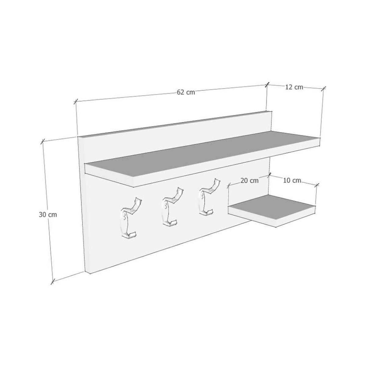 WANDGARDEROBE Ånge - Anthrazit, Holzwerkstoff (62/30/12cm) - [en.casa]