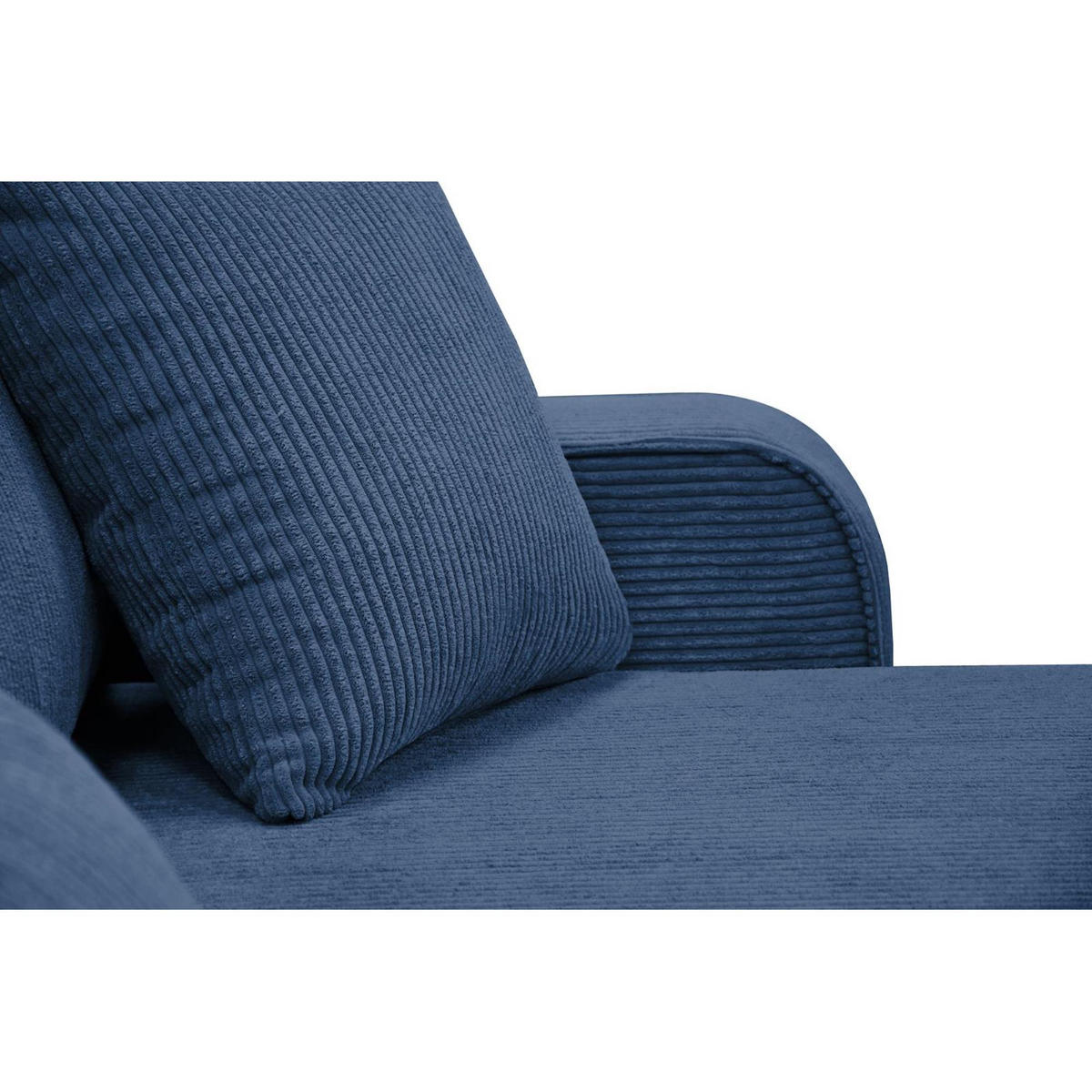 ECKSCHLAFSOFA Primo L dunkelblau - Schwarz/Dunkelblau, Textil (290/185cm) - Beautysofa