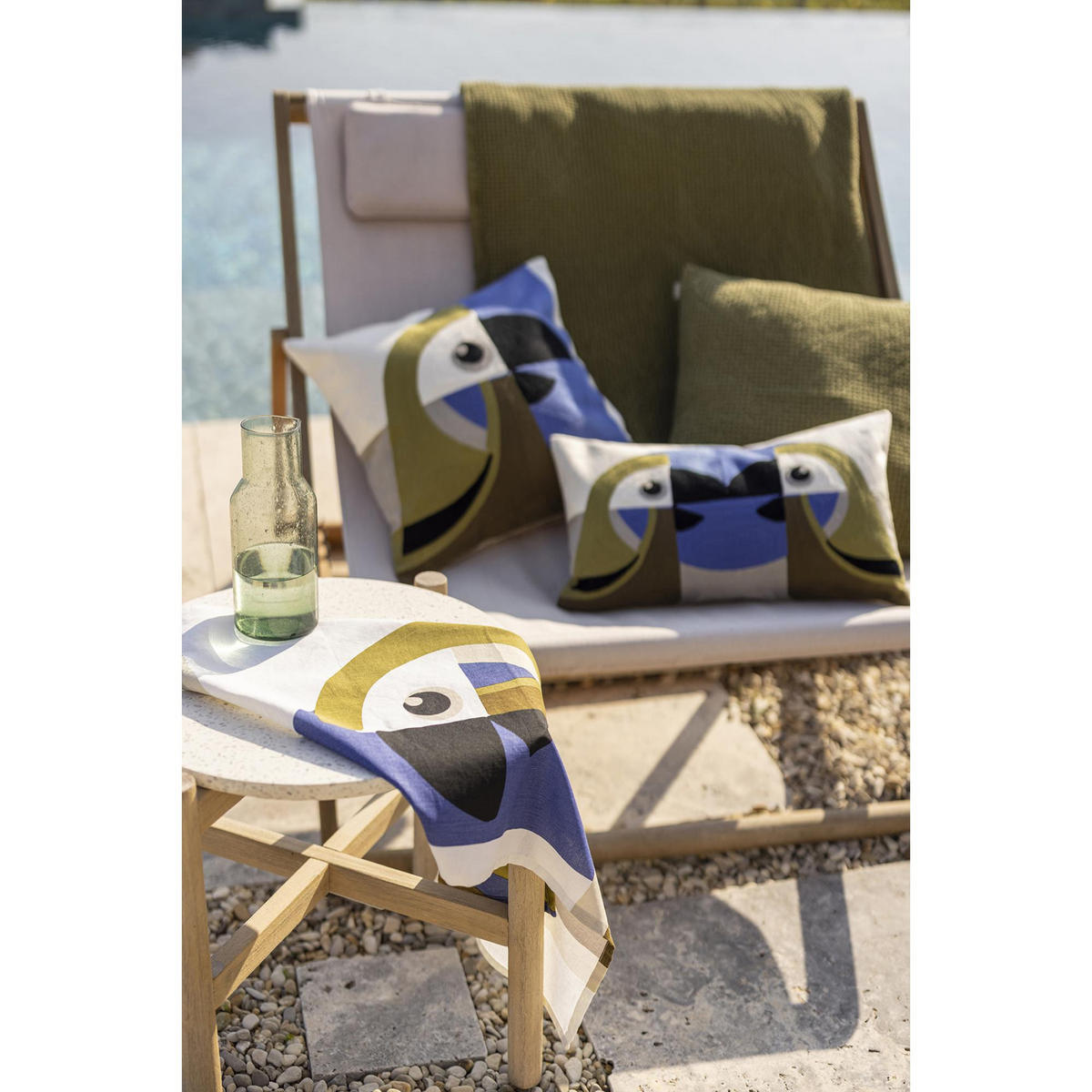 GESCHIRRTUCH Loro himmelblau 50 x 70 cm - Blau, Textil (50/70cm) - Winkler