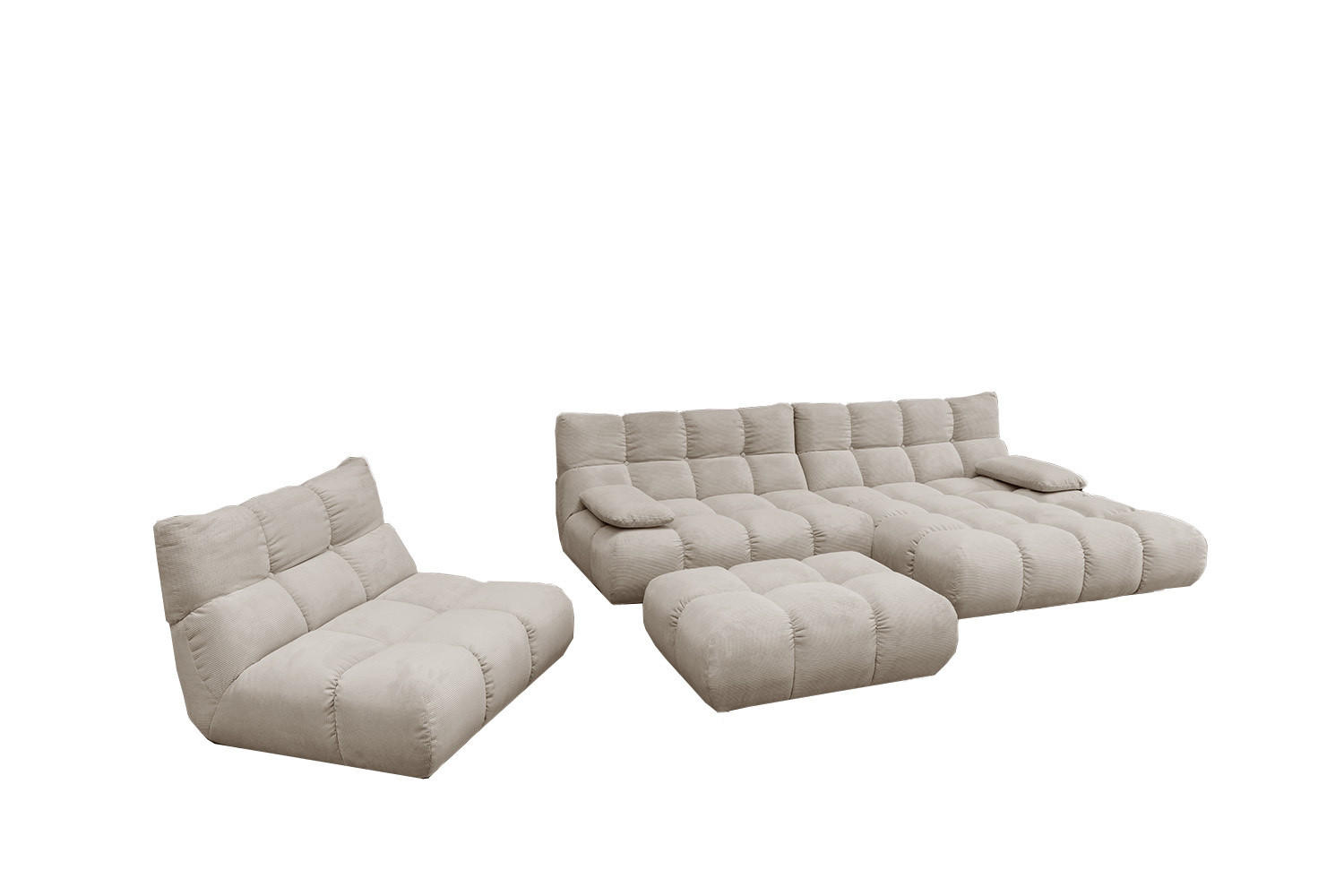Kawola Sitzgruppe Beige 359x85x510 cm