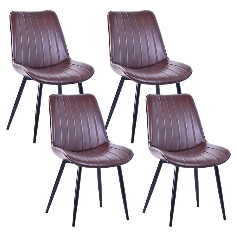Homavo Stuhl-Set Dunkelbraun 53x88x62.5 cm