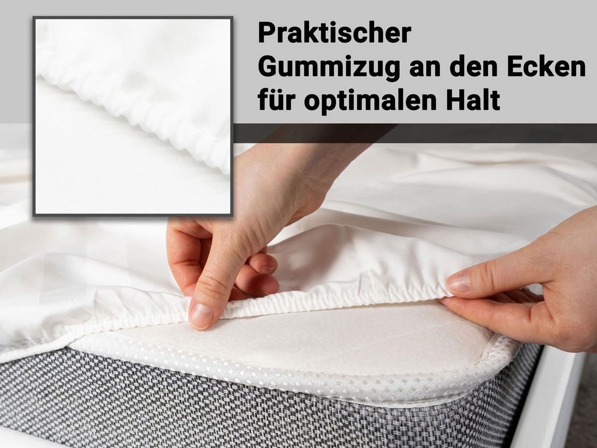 SPANNBETTLAKEN, 90x200 cm, 100% Baumwolle - Weiß, Textil (90/200cm) - Zollner