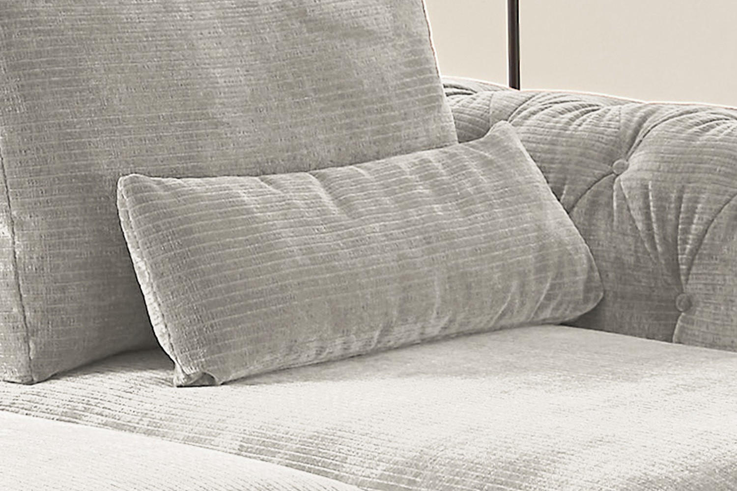 NIERENKISSEN GROSS SEPHI Silber Cord - Silberfarben, Textil (92/19cm) - KAWOLA