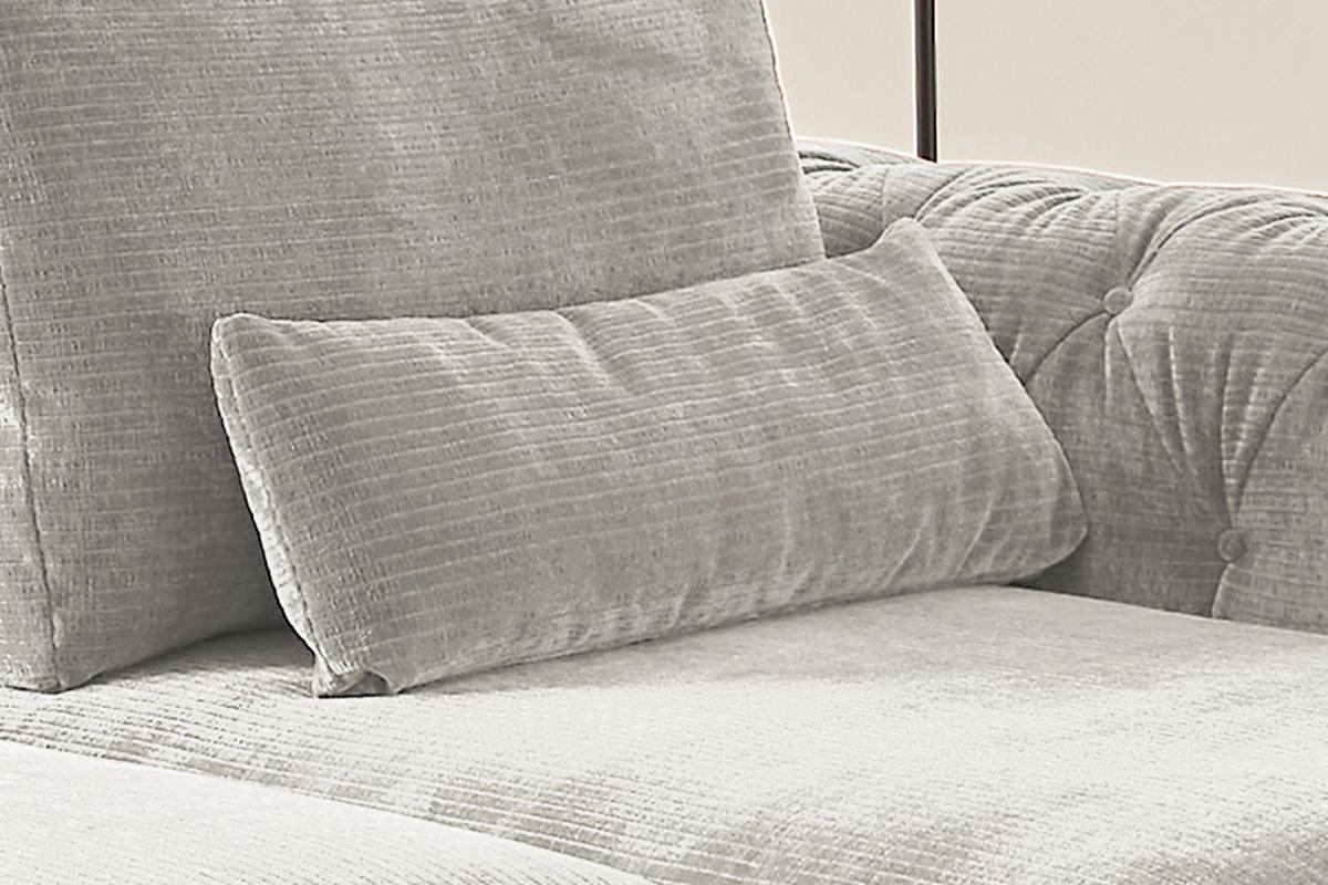 NIERENKISSEN MEDIUM SEPHI Silber Cord - Silberfarben, Textil (67/19cm) - KAWOLA