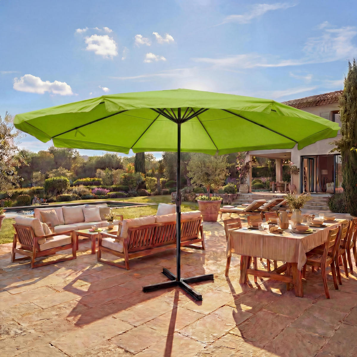 SONNENSCHIRM PRO Grün - Grün, Textil (500/500cm) - MCW