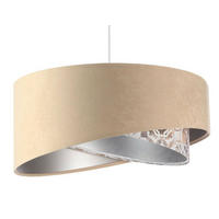 HÄNGELEUCHTE Silber 50/23 cm - Silberfarben, Kunststoff (50/1.3/23cm) - ONZENO