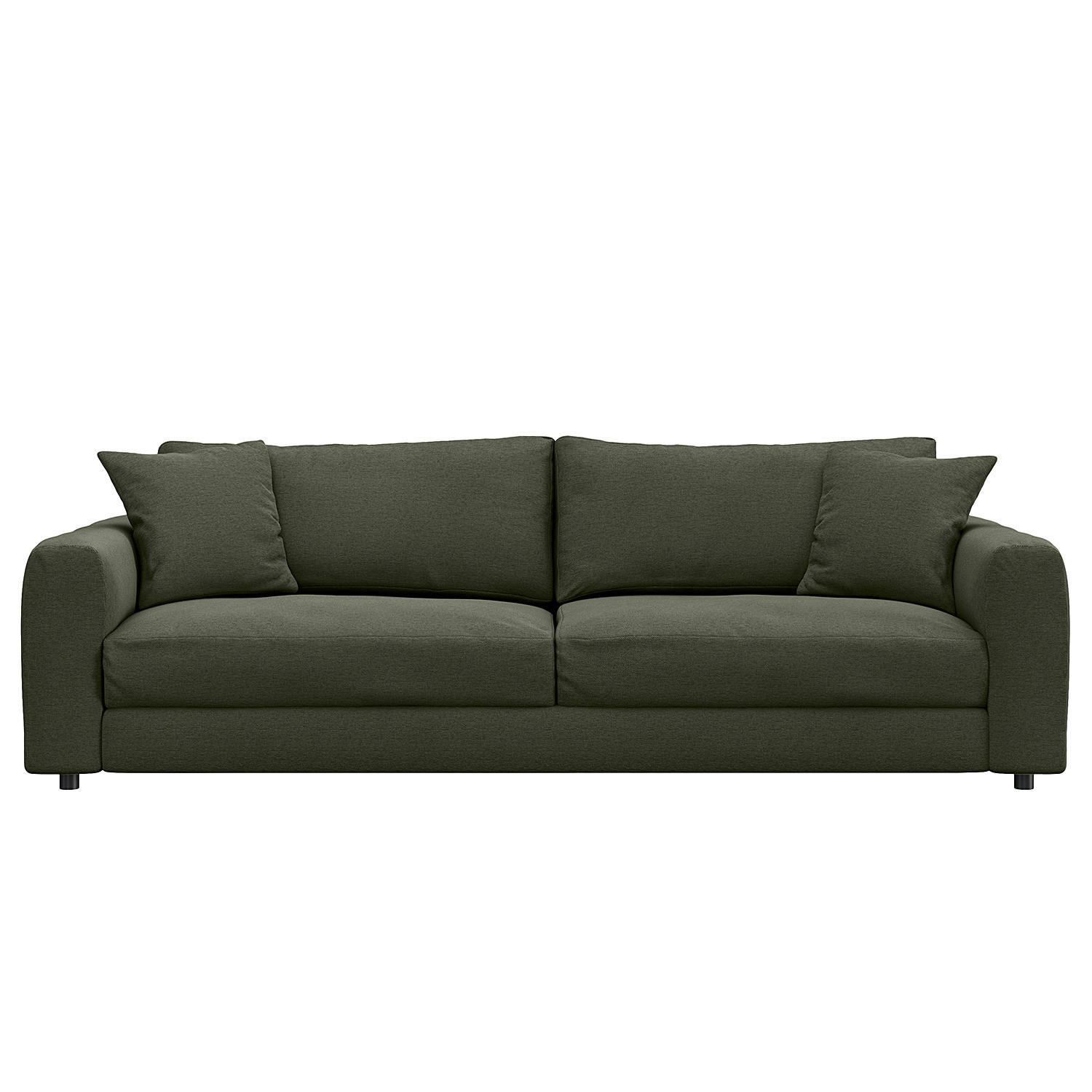 3-SITZER SOFA - Schwarz/Grau, Kunststoff/Textil (238/79/106cm) - home24