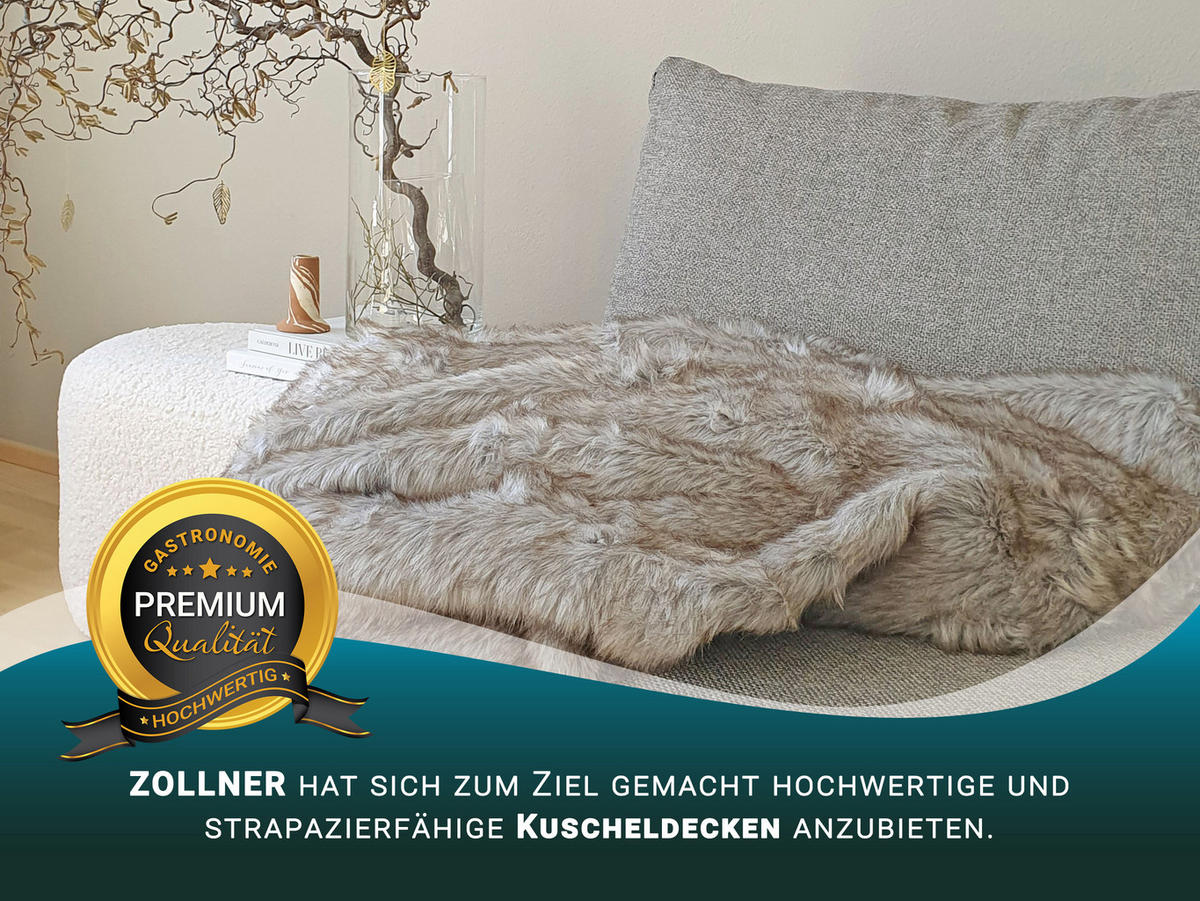 KUSCHELDECKE, 150x200 cm, 100% Polyester, Grau - Graubraun, Textil (150/200cm) - Zollner
