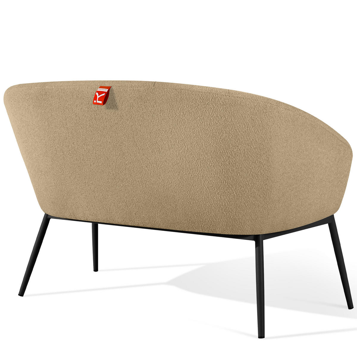 GARTENMÖBELSET SOLIS Gartenlounge-Set, warm beige/schwarz - Beige, Textil/Metall - KONSIMO®