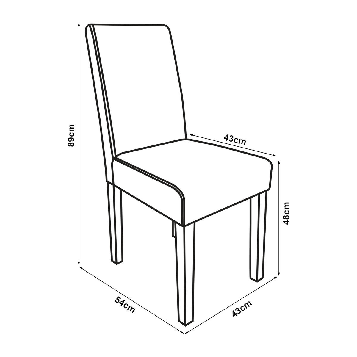 ESSZIMMERSTUHL-SET HAMBURG 6 TLG. - Hellgrau/Schwarz, Holz/Textil (43/89/54cm) - [en.casa]