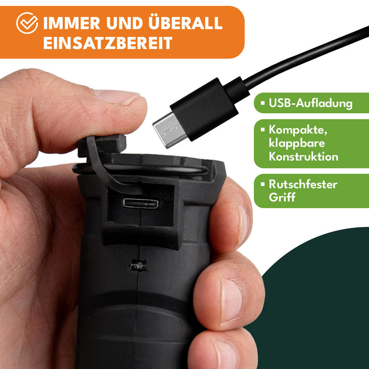 ARBEITSLAMPE, LED Werkstattlampe mit Magnetbasis und Akku - Schwarz, Kunststoff (2/19/19cm) - KRUMAD